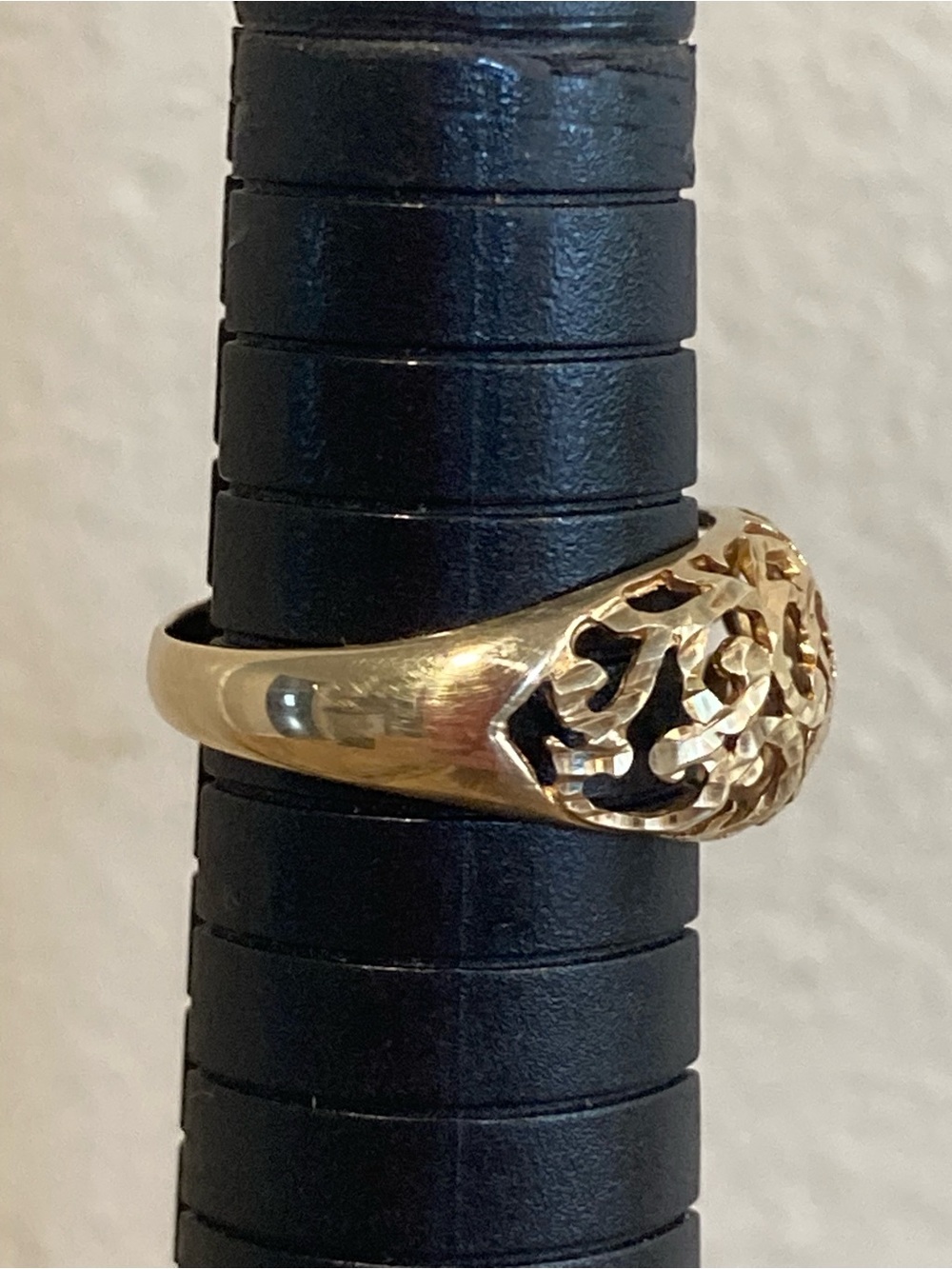 Vintage 10k Yellow Gold JCM Openwork Filigree Band Ring Women's Jewelry Size 7 - Picture 12 of 16